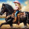 Diamond Painting-DIY Full Round Drill Western Girl