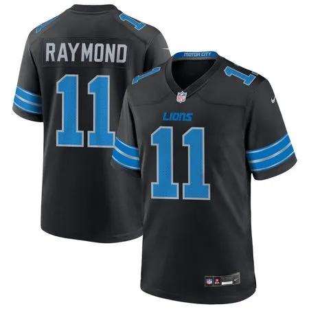 Youth Detroit Lions #11 Kalif Raymond  Black Team Game Jersey