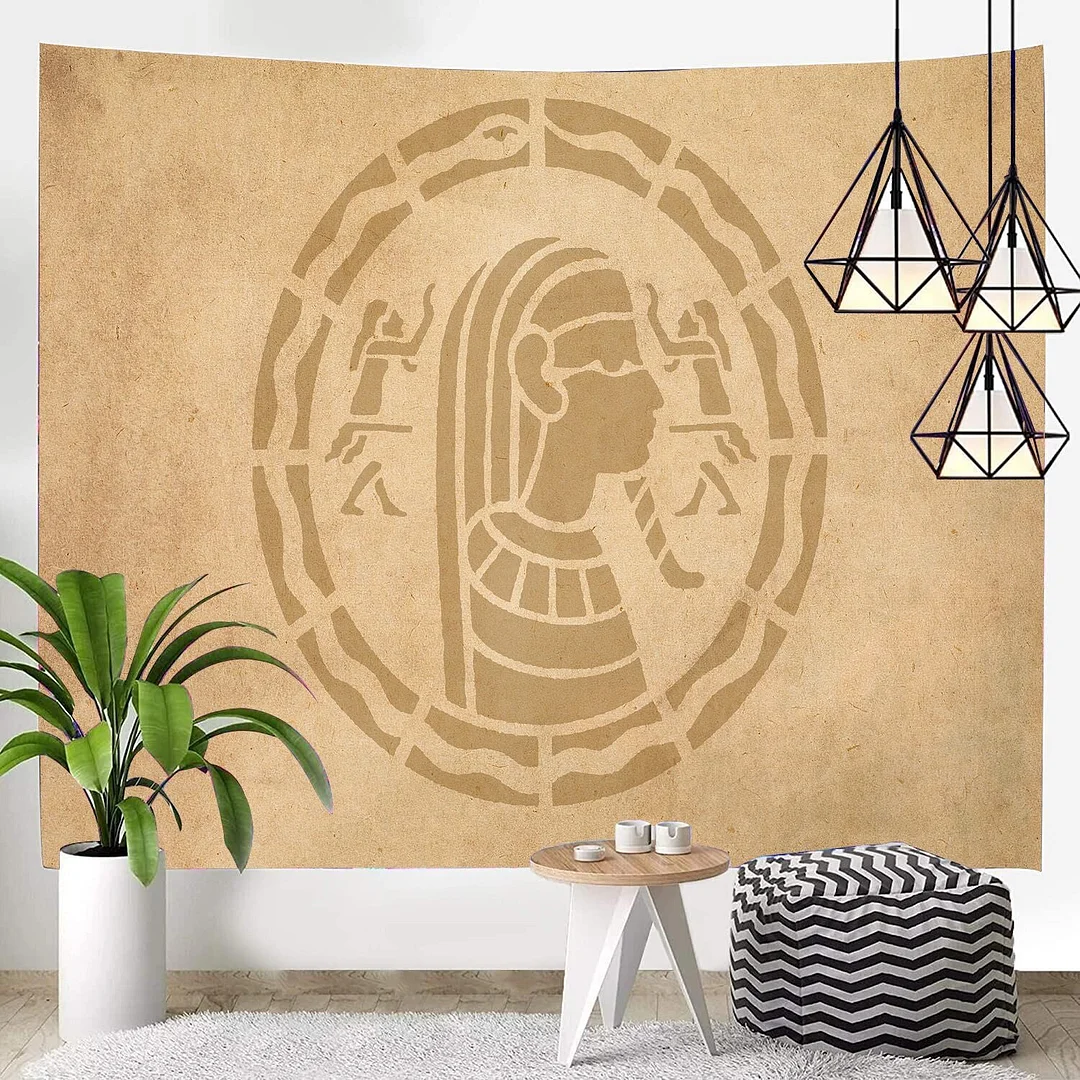 Yellow Ancient Egypt Tapestry Wall Hanging Old Culture Printed Hippie Egyptian Tapestries Wall Cloth Home Decor Vintage Tapestry