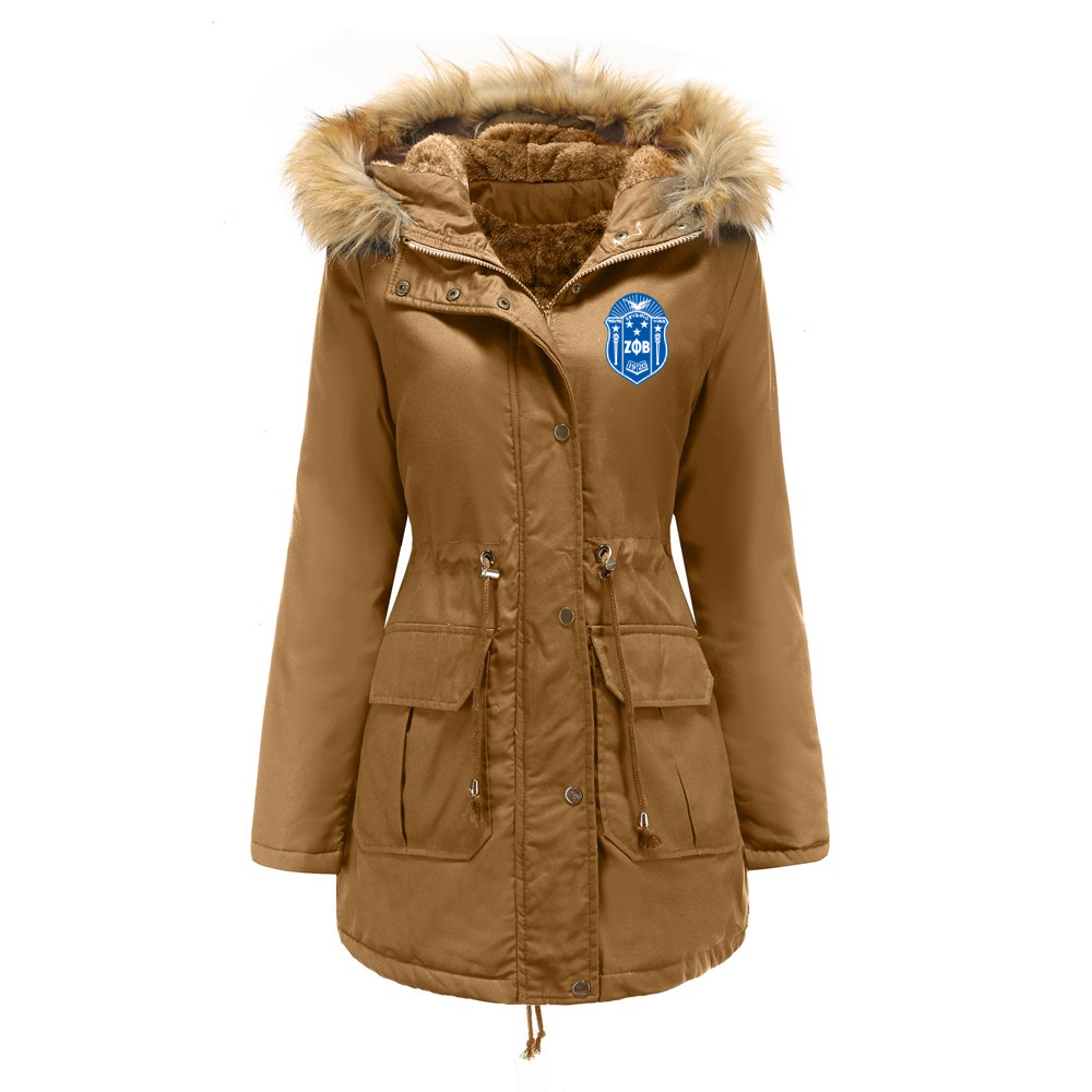 Winter long hooded warm thick coat