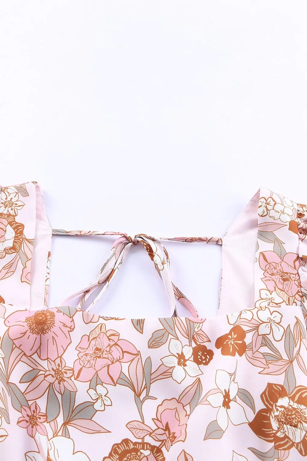 Plus Size White Floral Mini Dress