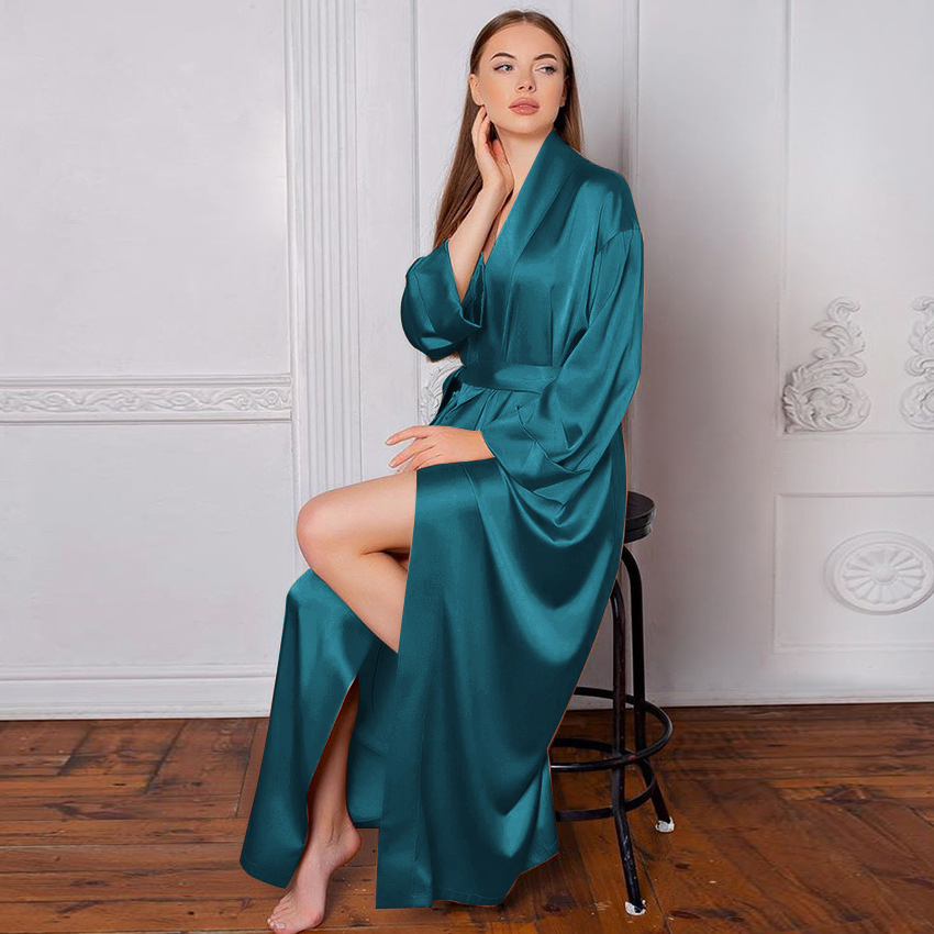 Cozy Women's Long Silk Robe In Loose Version | Real Silk Life