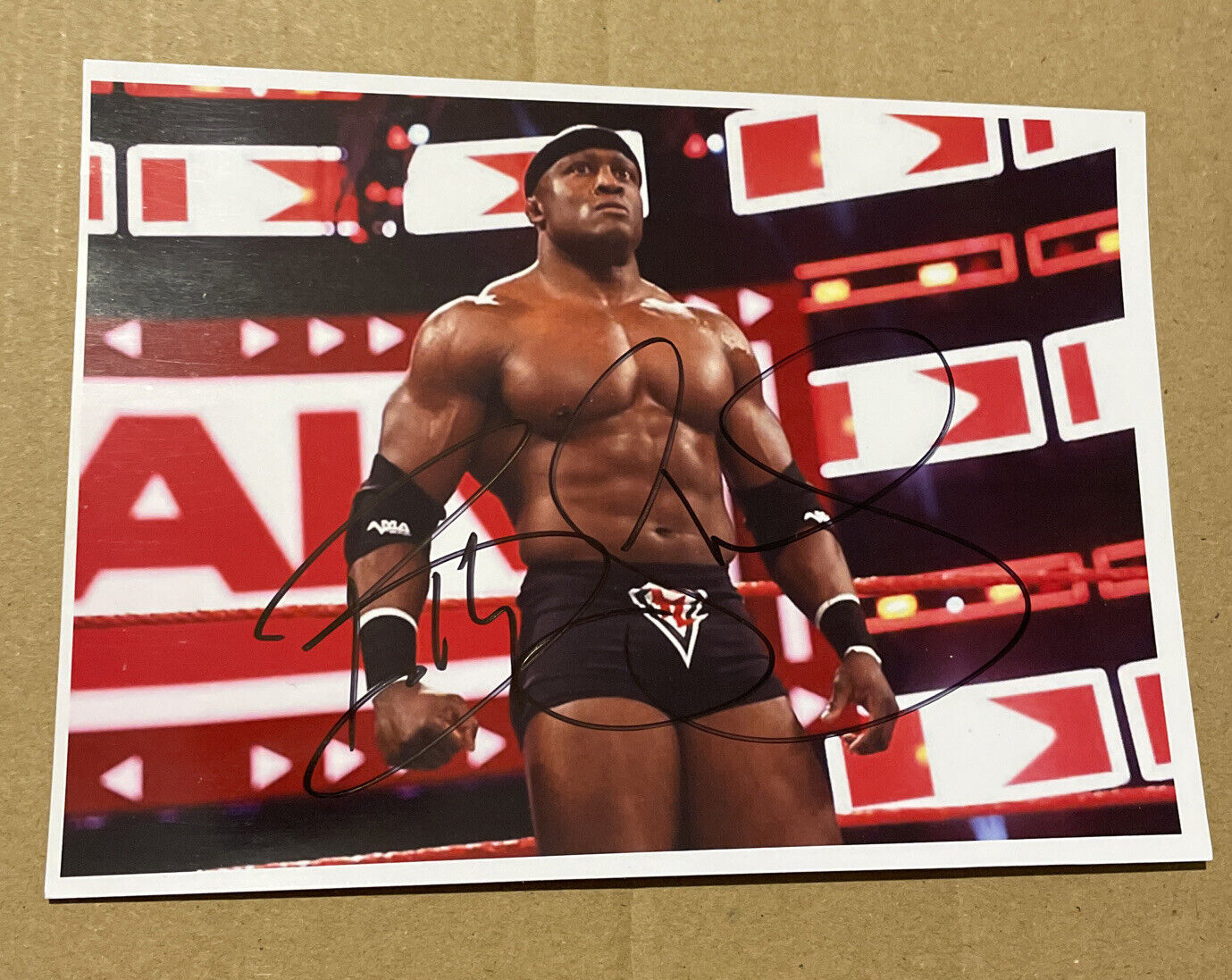 Bobby Lashley WWE Wrestling 7x5 HAND SIGNED AUTOGRAPH Photo Poster painting TNA RAW ROH AEW NJPW