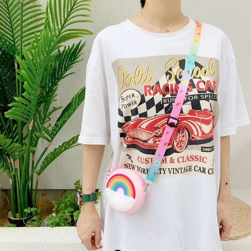 Kid’S Rainbow Silica Gel Side Zipper Kids Wallets