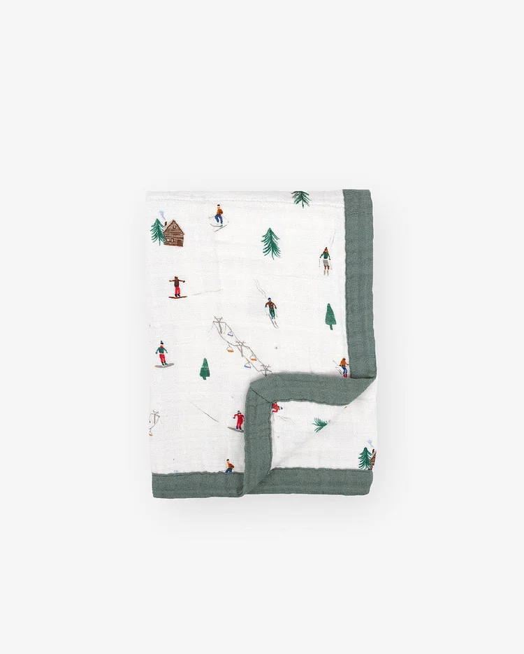 Cotton Muslin Baby Quilt - Powder Party