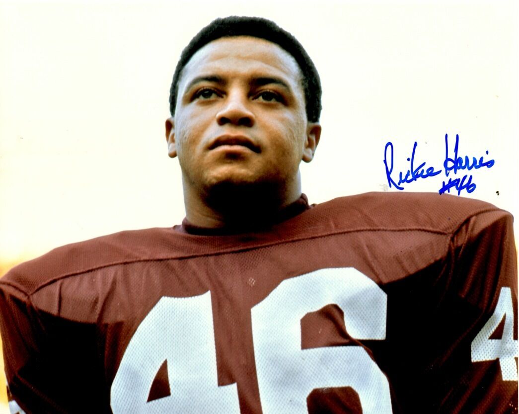 Signed 8x10 RICKIE HARRIS Washington Redskins Autographed Photo Poster painting - w/COA