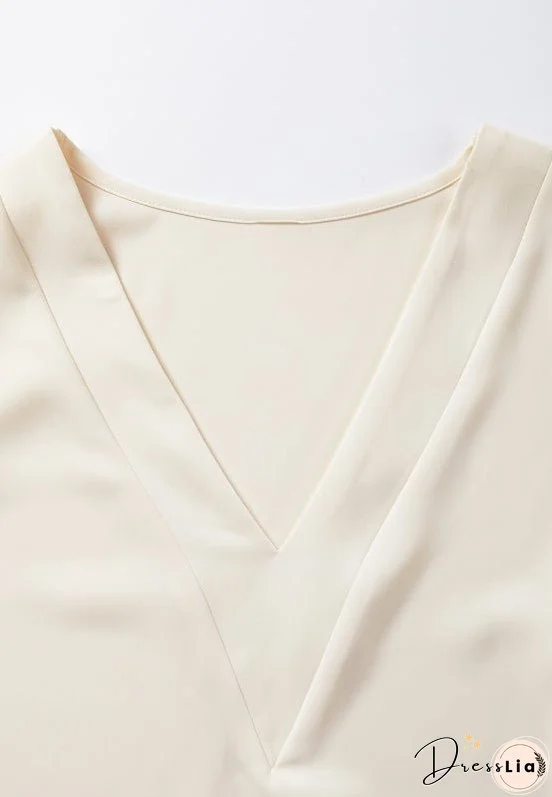 Sequin V-Neck Long Sleeve Blouse