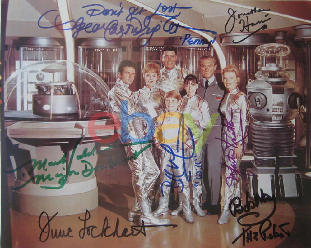 LOST IN SPACE -Rare CAST AUTOGRAPHED 8x10 Photo Poster painting reprint