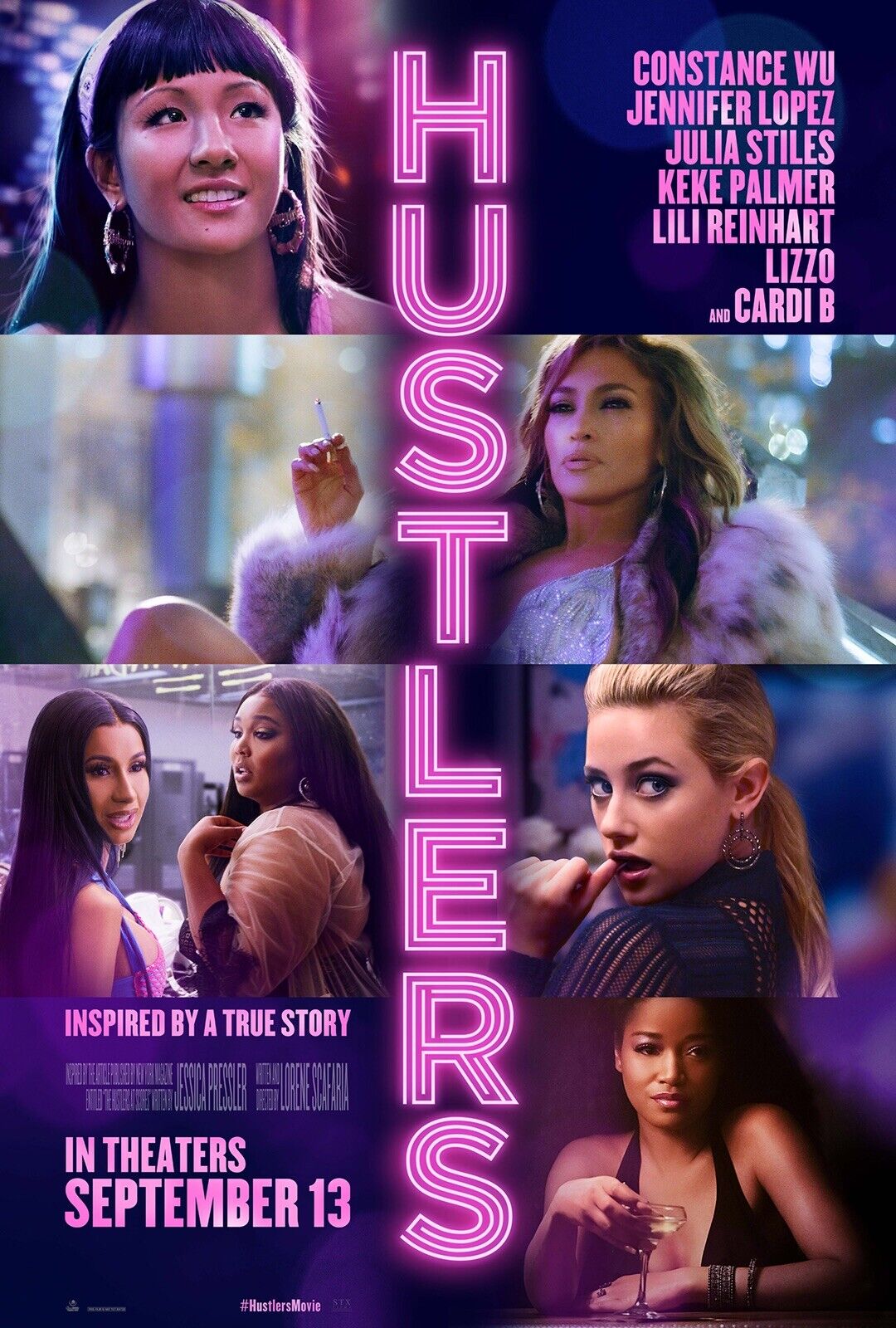 Hustlers Movie Poster (12x18) Jennifer Lopez Cardi B Strippers Photo Poster painting Print