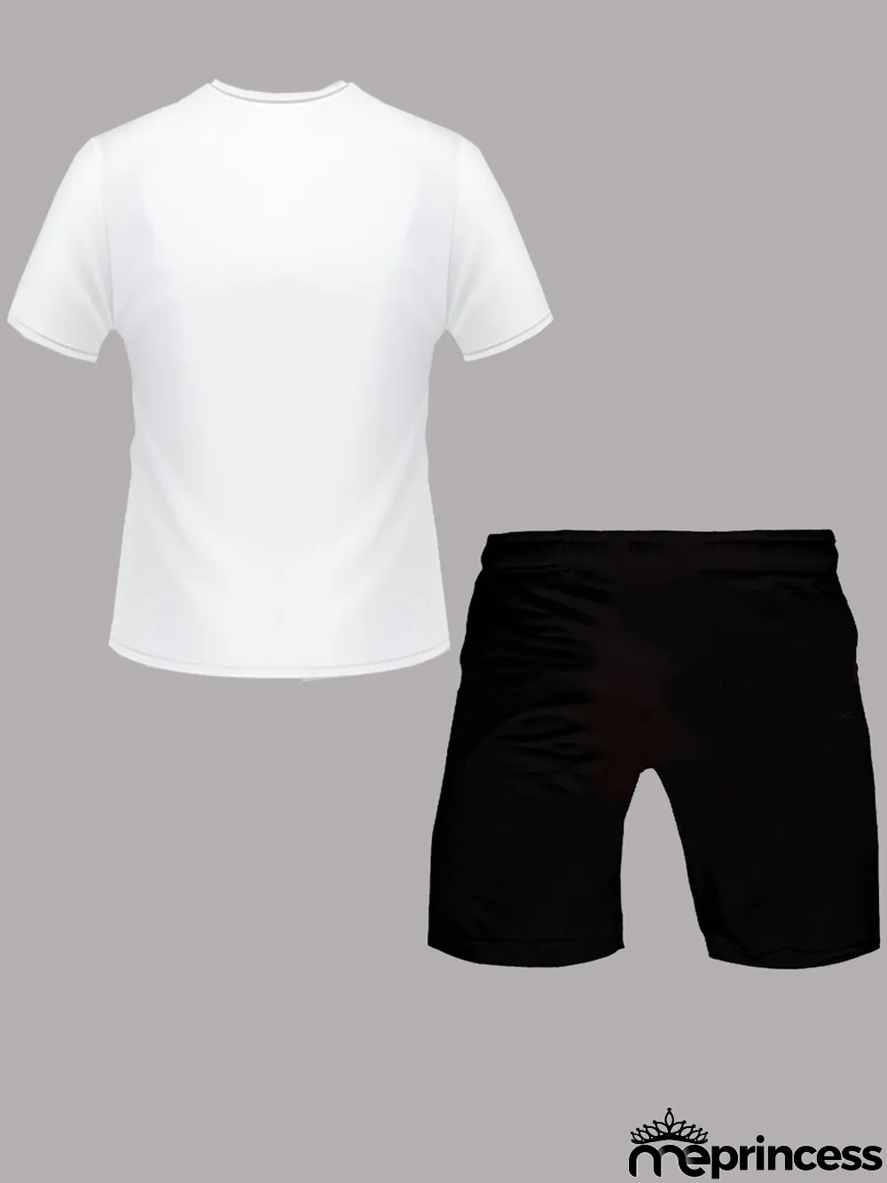 Plus Size summer backwoods print t-shirt set Casual sleeve shorts two-piece set