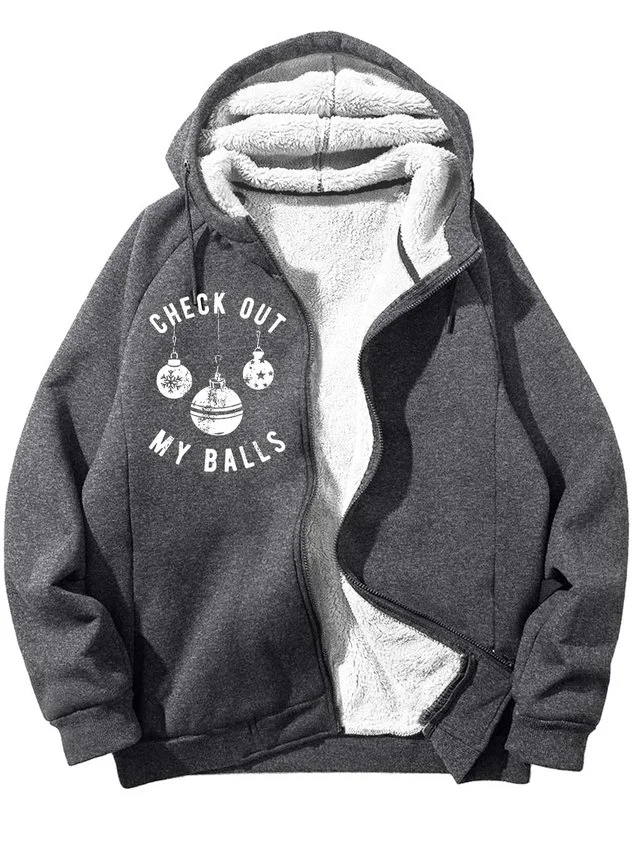 Men’s Check Out My Balls Hoodie Loose Casual Text Letters Sweatshirt socialshop