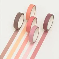 5PCS Pure Color Tape 5 Rolls Can be Torn Diary Hand Account Utility Function Decoration DIY and Paper Tape