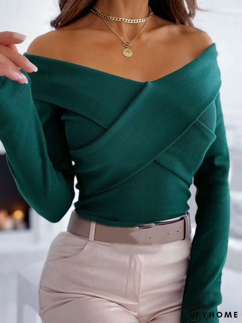 Plain Casual Regular Fit Top | IFYHOME