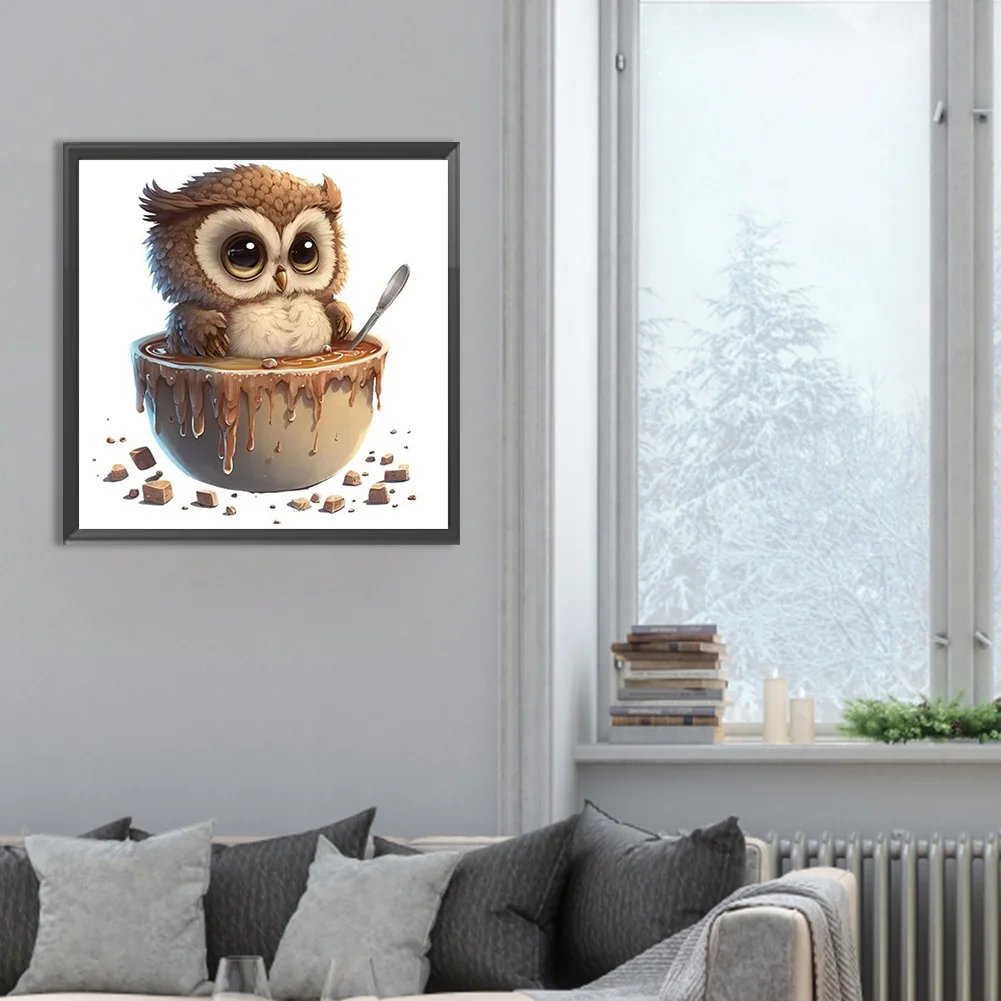 Full Round Diamond Painting 30*30cm - Owl