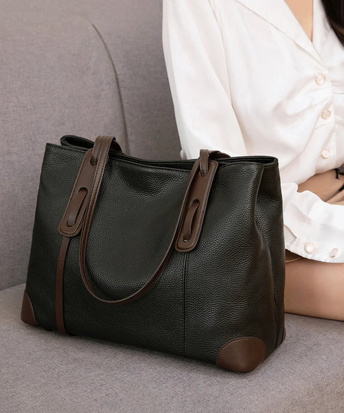 Women Brown Patchwork Faux Leather Satchel Handbag
