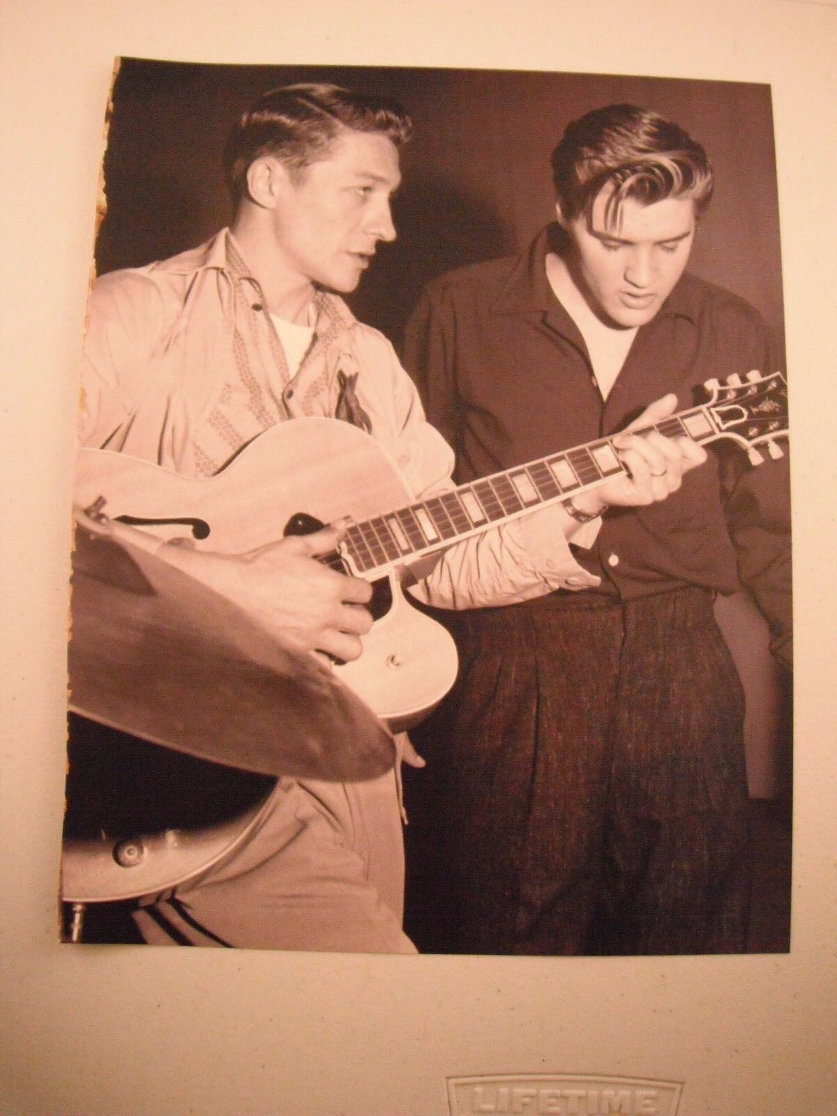 Scotty Moore Guitarist 12x9 Coffee Table Book Photo Poster painting Page Elvis