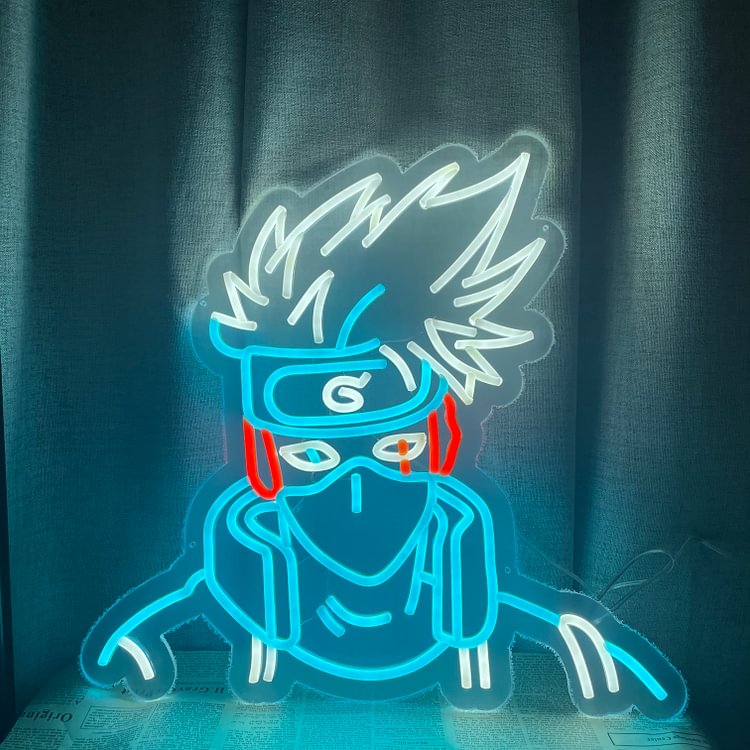 Kakashi Neon Sign Custom Naruto Neon Sign Akatsuki Neon Sign Anime Neon Sign Custom Custom neon Sign Neon Sign Bedroom Halloween Decor Indoor