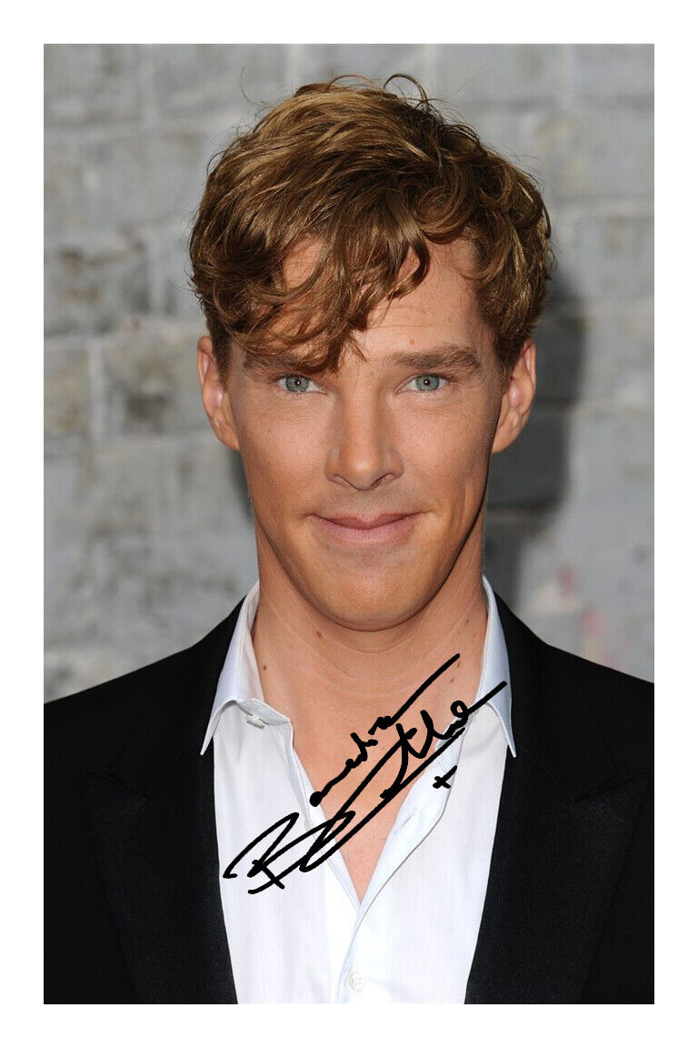 Benedict Cumberbatch Signed A4 Photo Poster painting Print Autograph