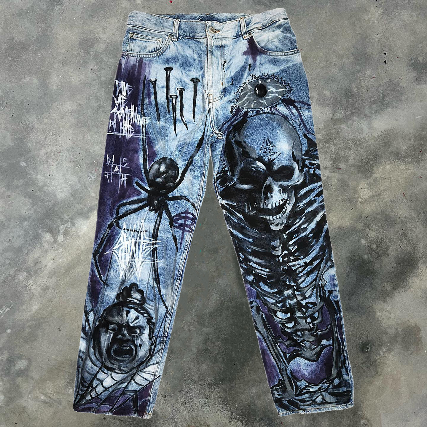 Hellbringer Graffiti Casual Street Jeans