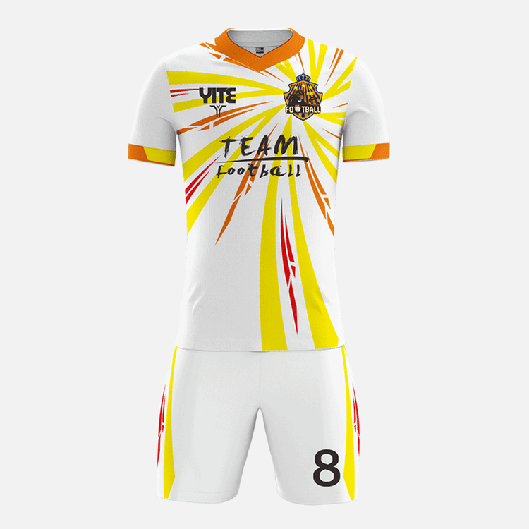 YITE | YTZQ217-White  And Yellow Soccer Uniforms