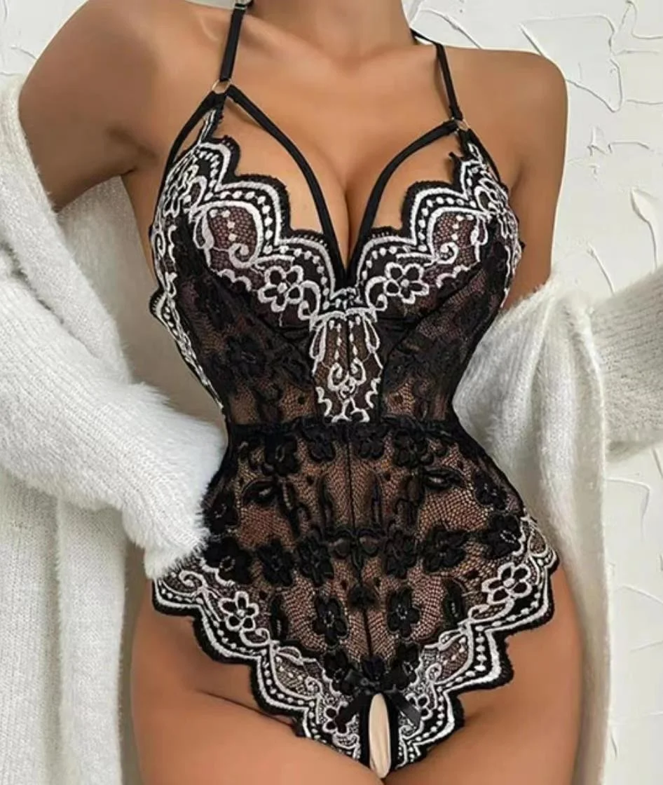 Churchf Lace Perspective Seduction Lingerie Sexy Hot Melley Open Brocing Free Sex Fun Set Passion Pajamas Batch