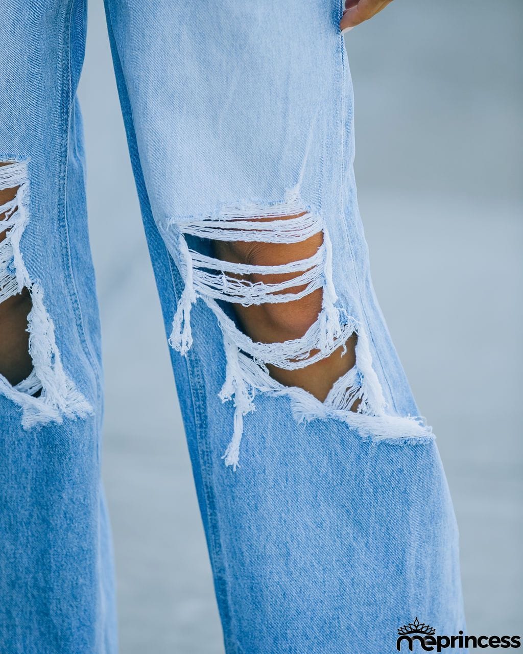 New Casual Jeans Wide Leg Pants with Holes