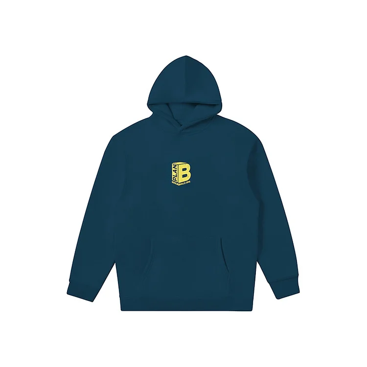 Letter B Printed Velvet Hooded Sweatshirt Loose Couple Long-Sleeved Sweatshirt at Hiphopee