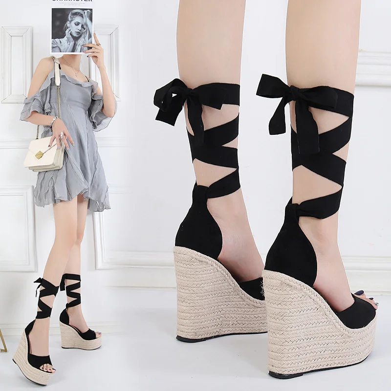 Wongn Wongn New Fashion High Heel Women's Shoes With Ankle Rope 16 Cm Sandals
