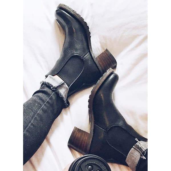 chunky cleated heel boot