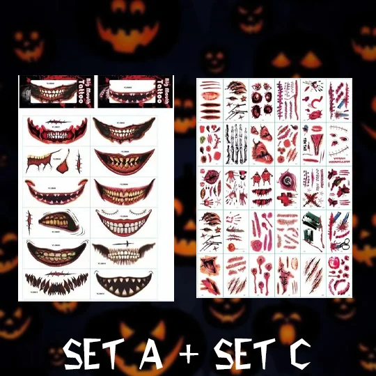 Halloween Tattoo &ndash; 🎃Halloween Prank Makeup Temporary Tattoo🎃