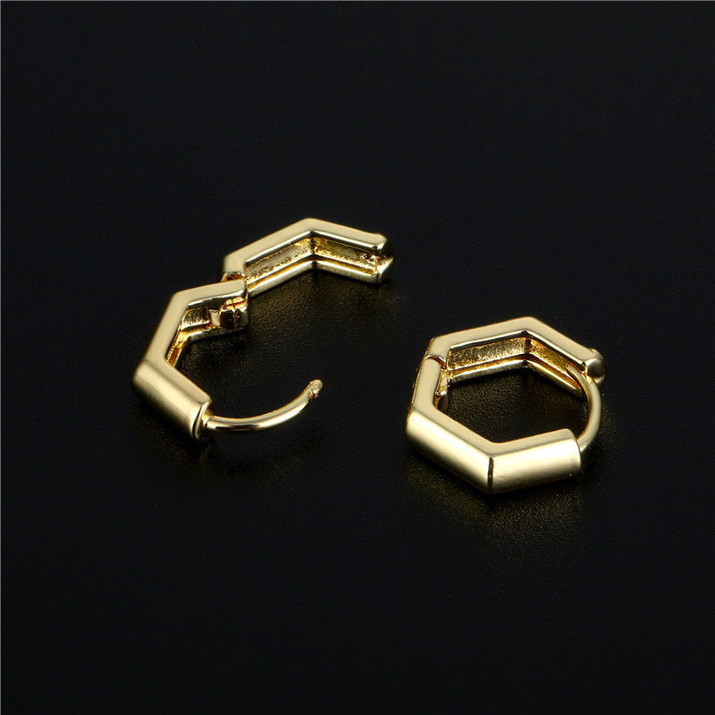 Women Minimalist Geometric Copper Electroplating Earrings
