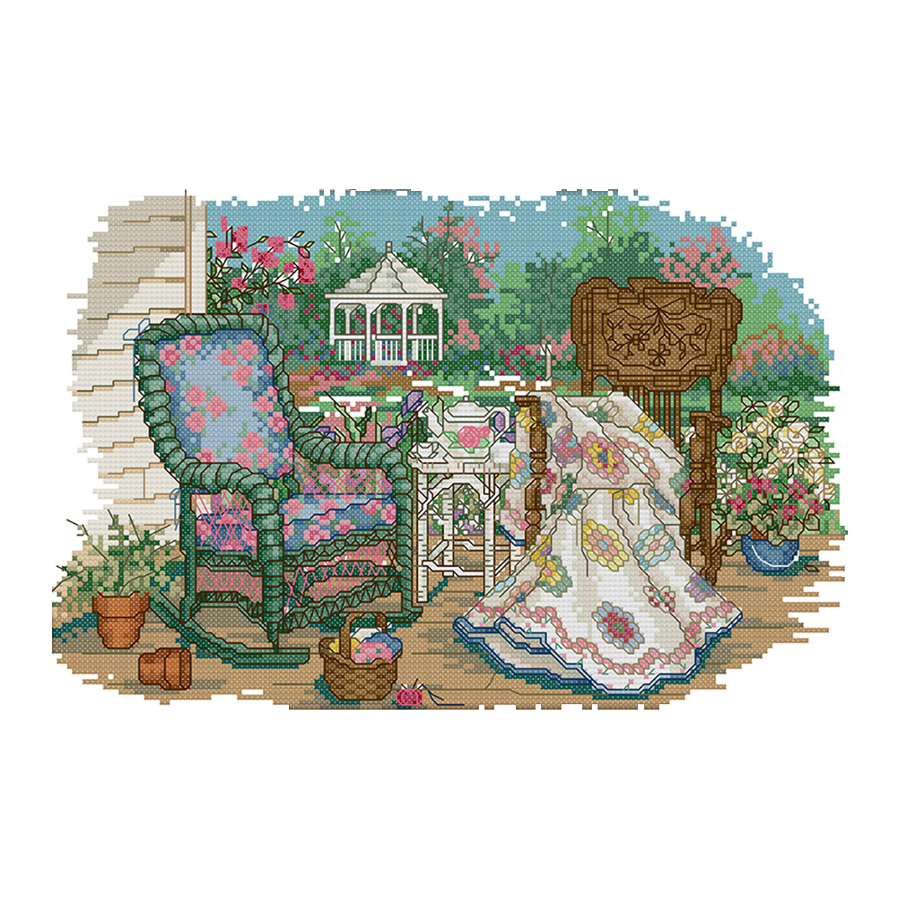 

Chair - 14CT Stamped Cross Stitch - 36*26CM, 501 Original