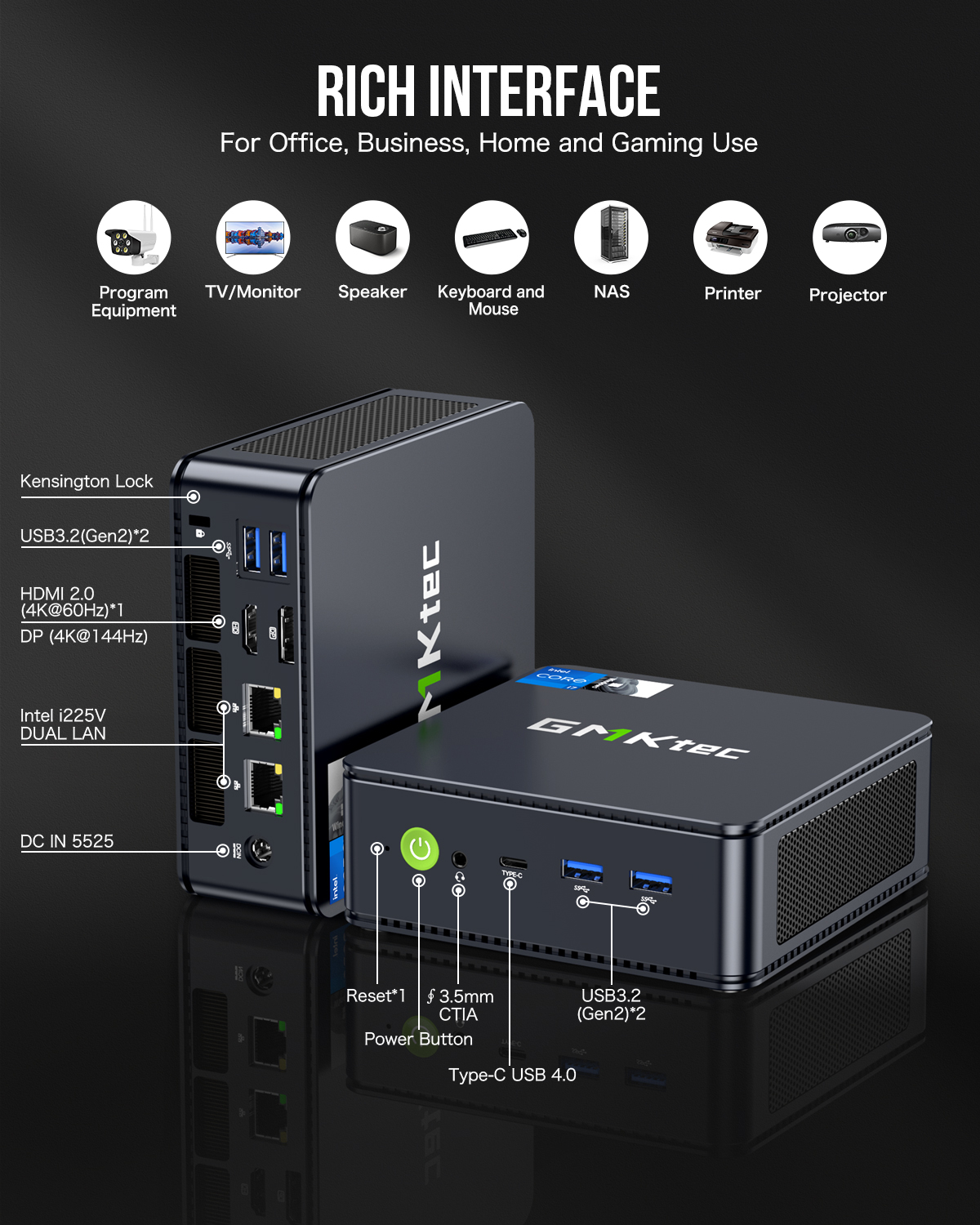 GMKtec k7 PLUS Core i7 13620H 16GB SSD無 GMKtec 13th Gen Intel Core i7 13620H Mini PC--NucBox K7 PLUS