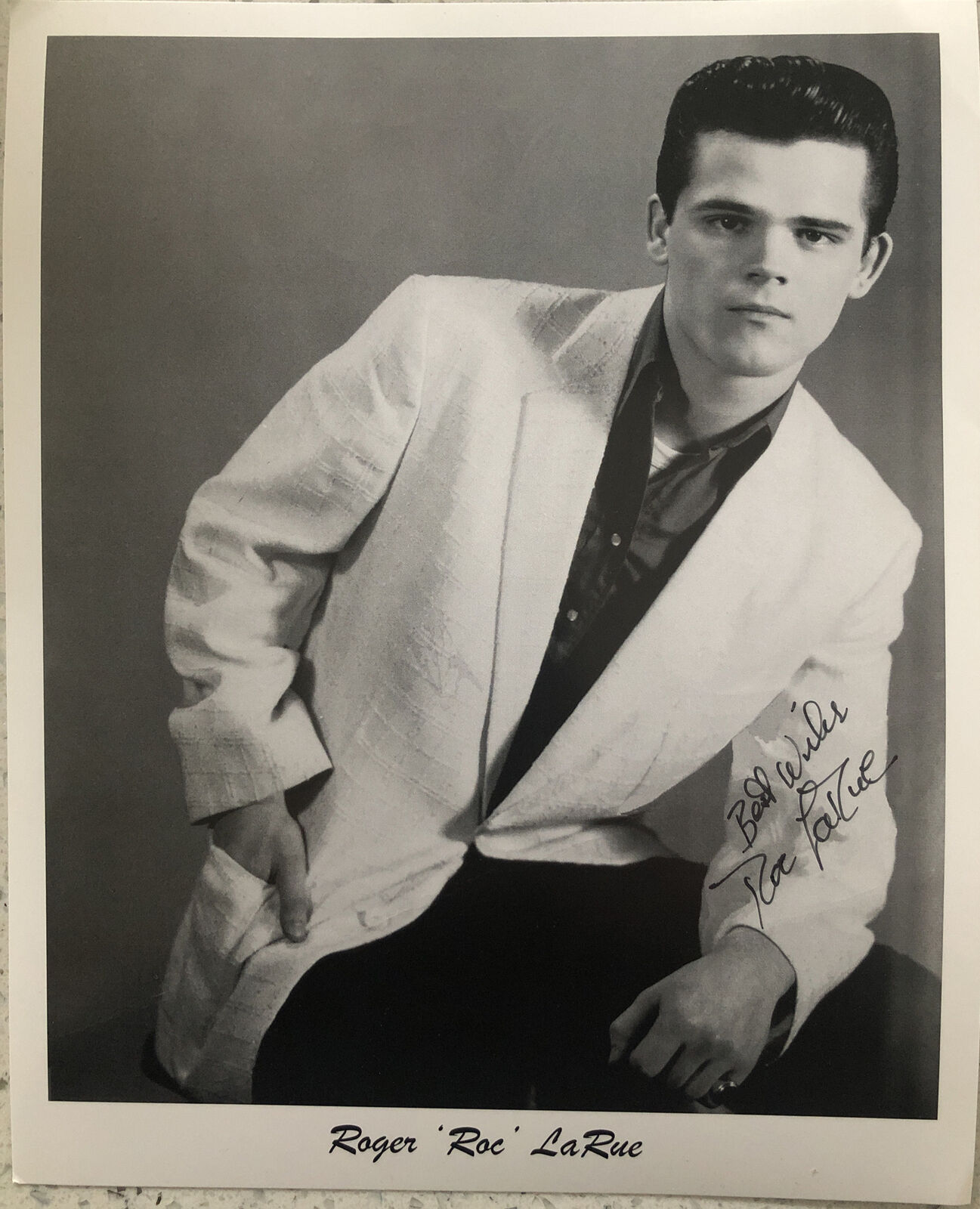 ROC LARUE Baby Take Me Back Signed Photo Poster painting 50’s Rockabilly/ Rock N Roll LEGEND