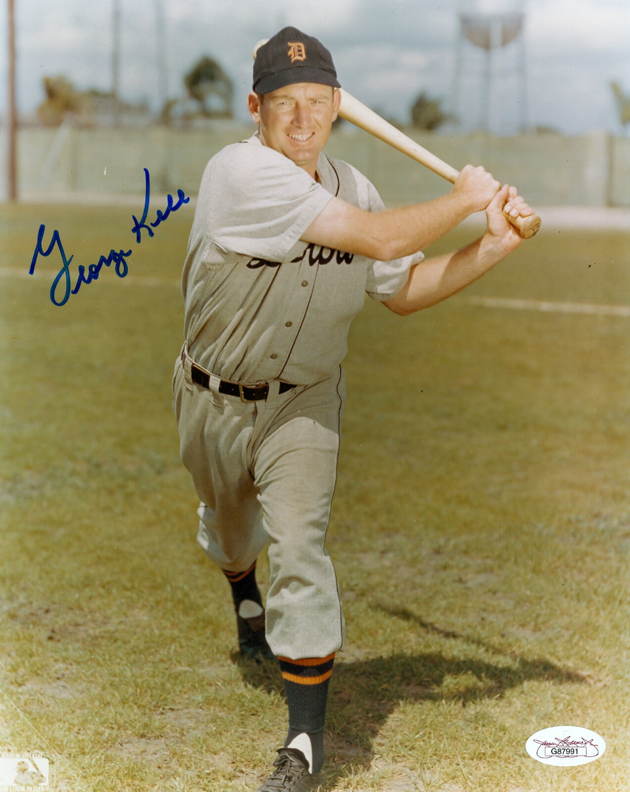 GEORGE KELL DETROIT TIGERS SIGNED AUTOGRAPH 8X10 Photo Poster painting JSA