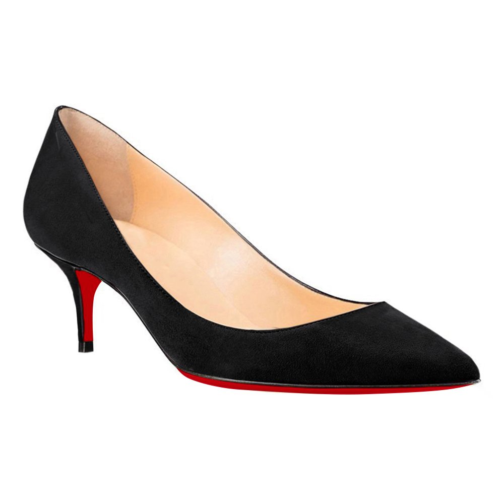 Black Matte Pumps Red Bottom High Heels Party Daily Women Shoes-MERUMOTE