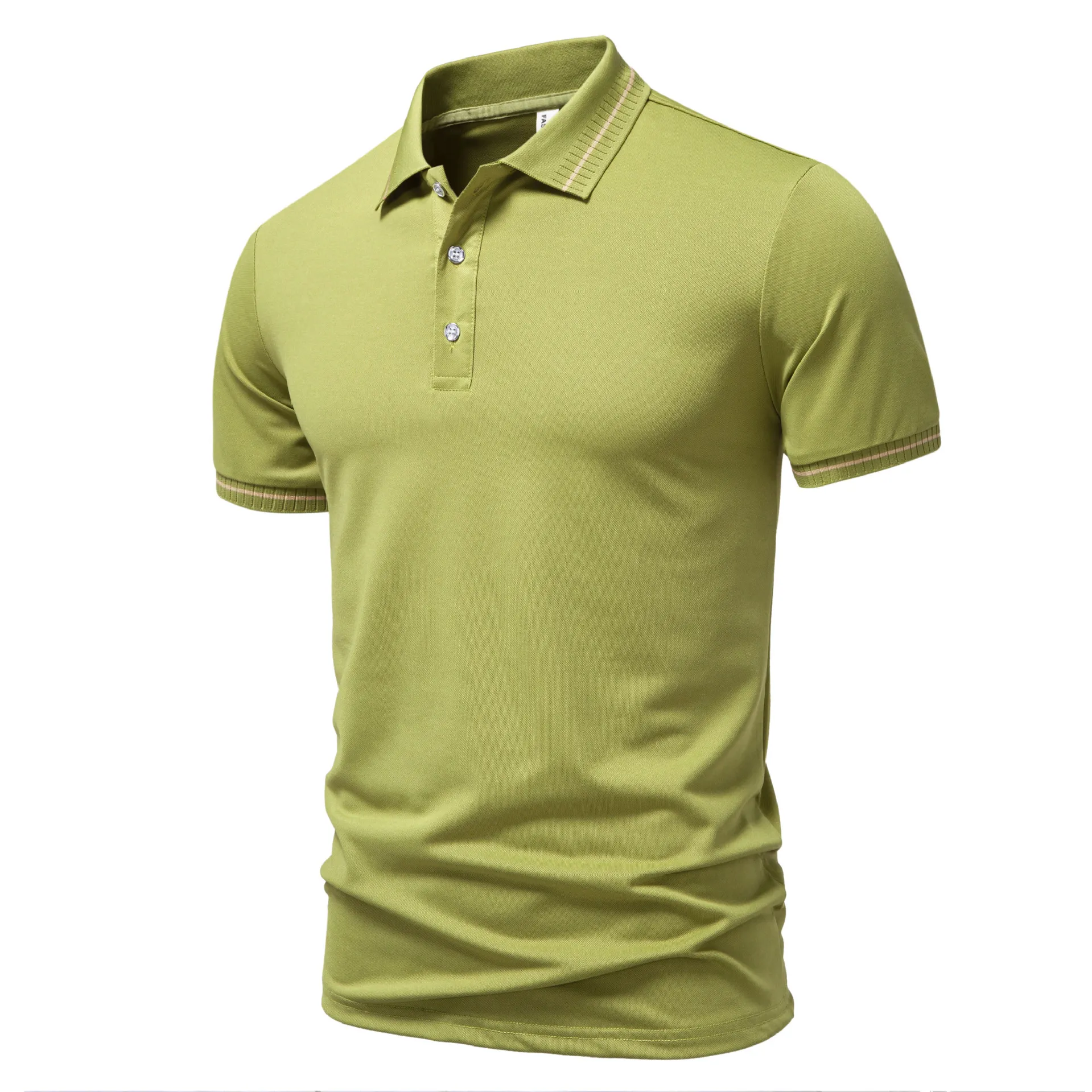 2026 Summer Ice Silk Quick-Dry Men’s Polo Shirt Set Turn-Down Collar Short Sleeve