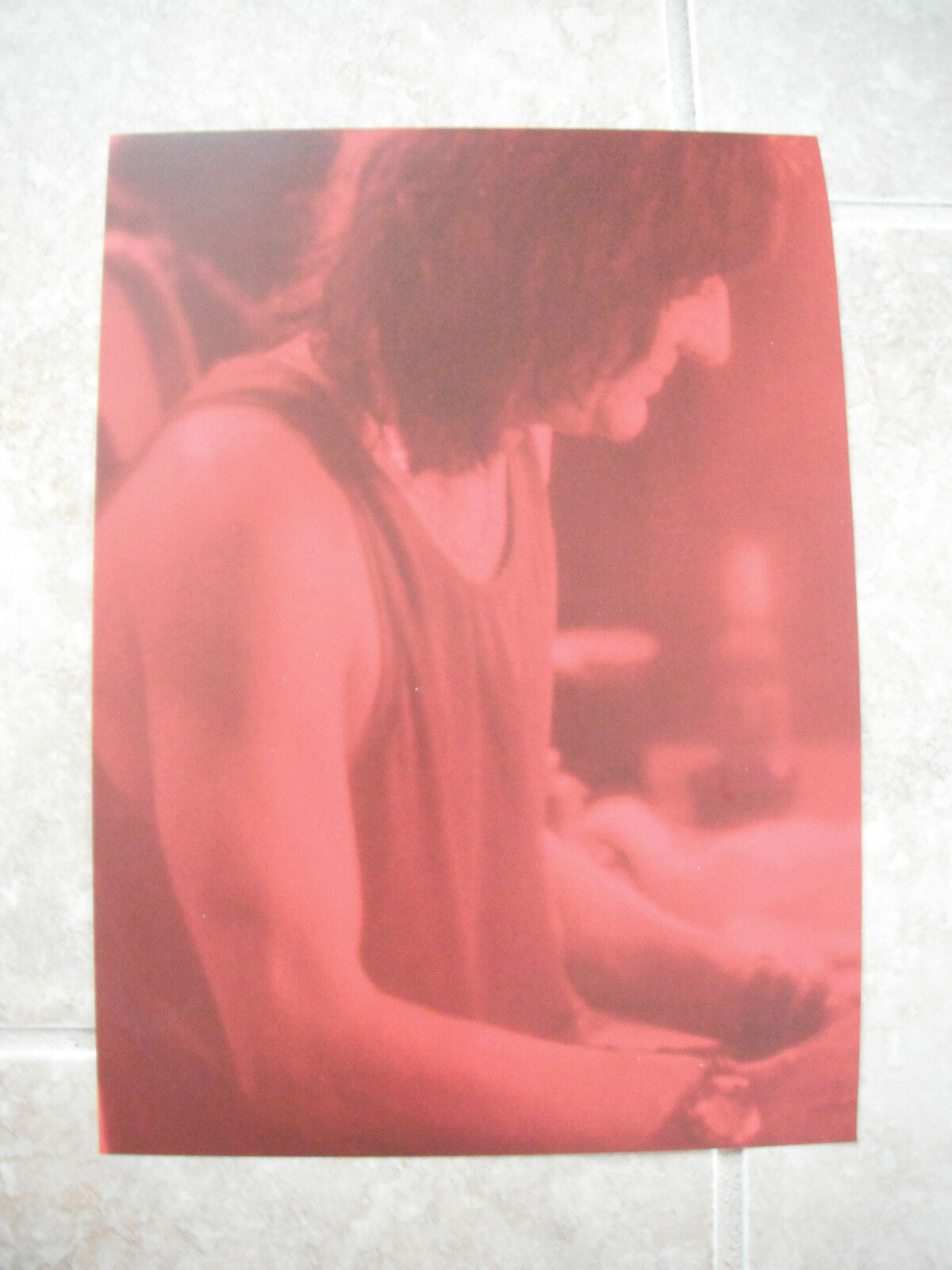 Rolling Stones Ron Wood Vtg Candid Coffee Table Book Photo Poster painting #3