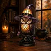 Gothic Witch Hat Night Light Halloween Decorations Colorful Wizard Hat Lamp