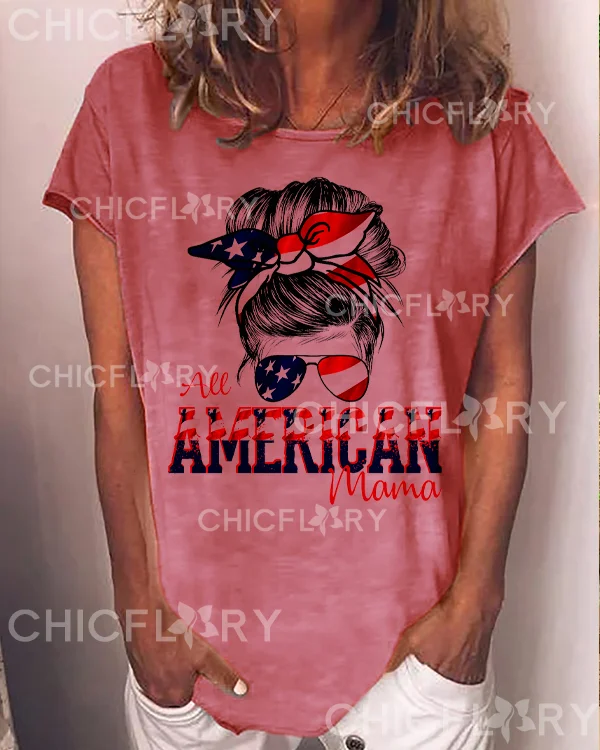 Women's All American Girl  Crew Neck T-shirt