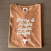 Vintage Merry Alright Alright Alright Texas Football Tee