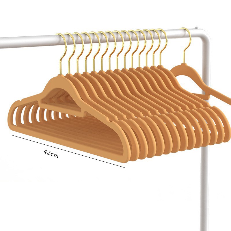 (10pcs)橡胶漆衣架液态硅胶手感防肩角无痕家用非植绒防滑晾衣架-Digicat 猫电澳洲