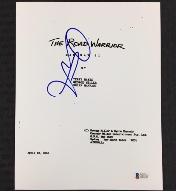 Director GEORGE MILLER Signed MAD MAX Movie Script Cover Auto w/ BAS Beckett COA