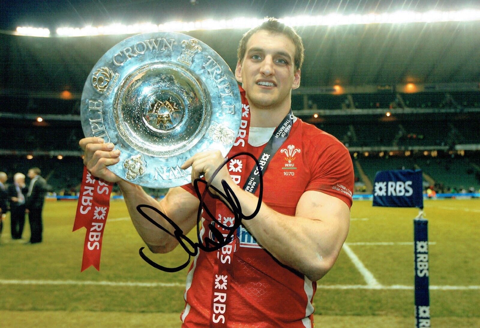 Sam WARBURTON Signed Autograph 12x8 Wales Welsh Rugby Photo Poster painting AFTAL COA