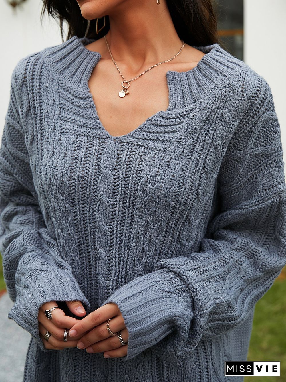 Casual V Neck Sweater