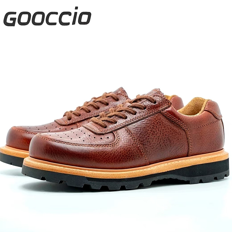 SB193 Cowhide Airforce Sneakers For Men  GOOCCIO   