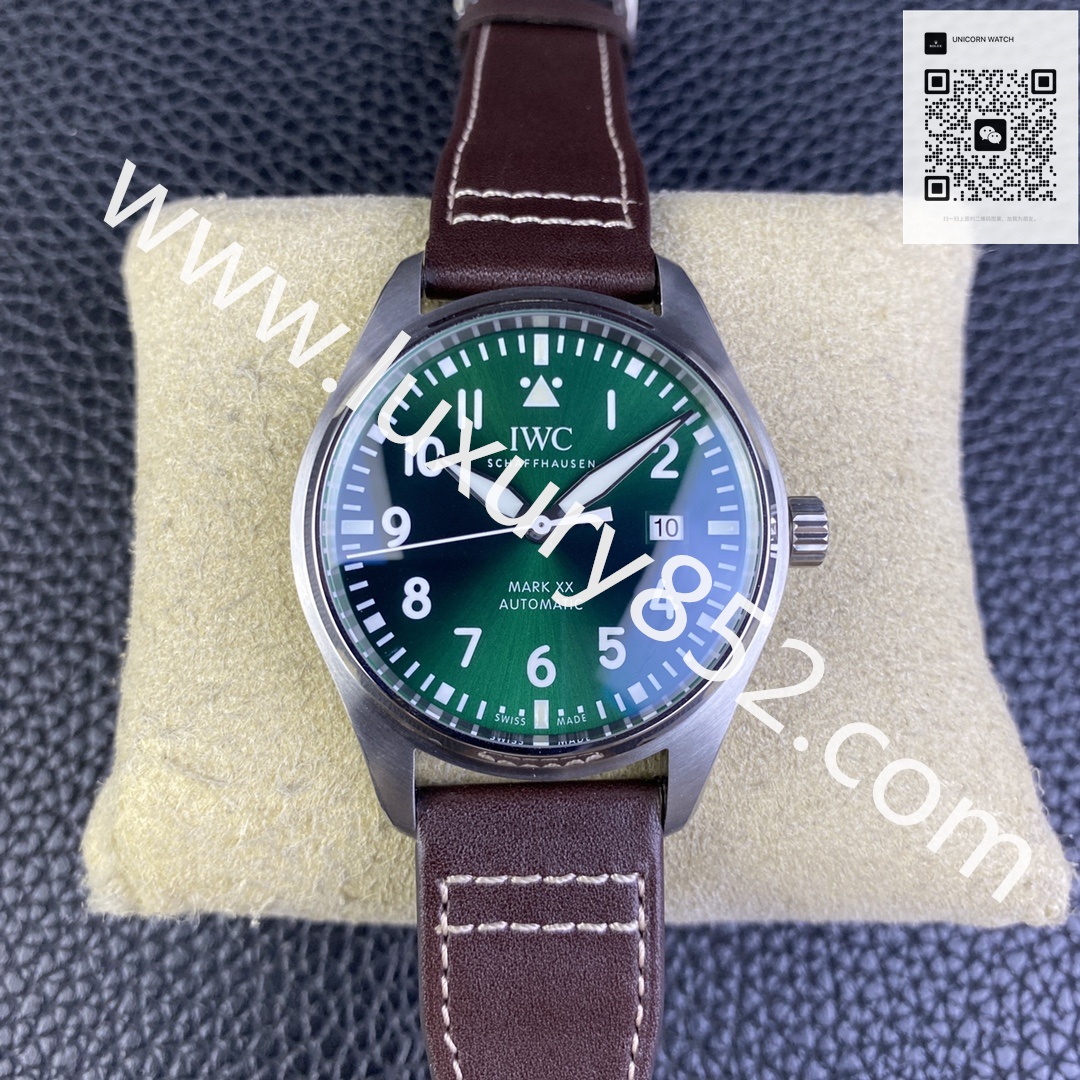 MKS廠 IWC 萬國 飛行員馬克20系列 IW328205 綠面腕錶 40mm
