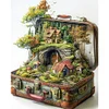 (Stamped/Counted) The Scenery In The Suitcase-11CT/14CT Stamped Cross Stitch 45*55cm/17.72*21.65in