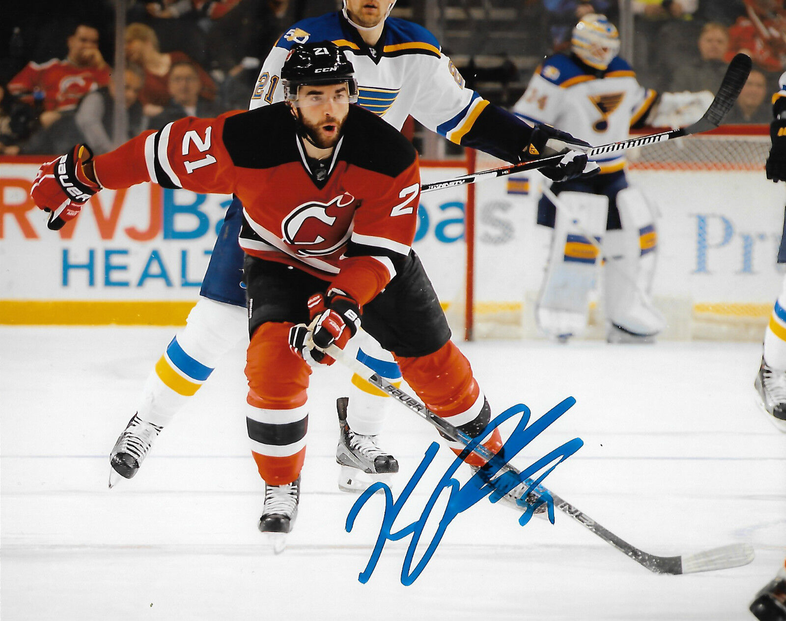 New Jersey Devils Kyle Palmieri Signed Autographed 8x10 NHL Photo Poster painting COA B