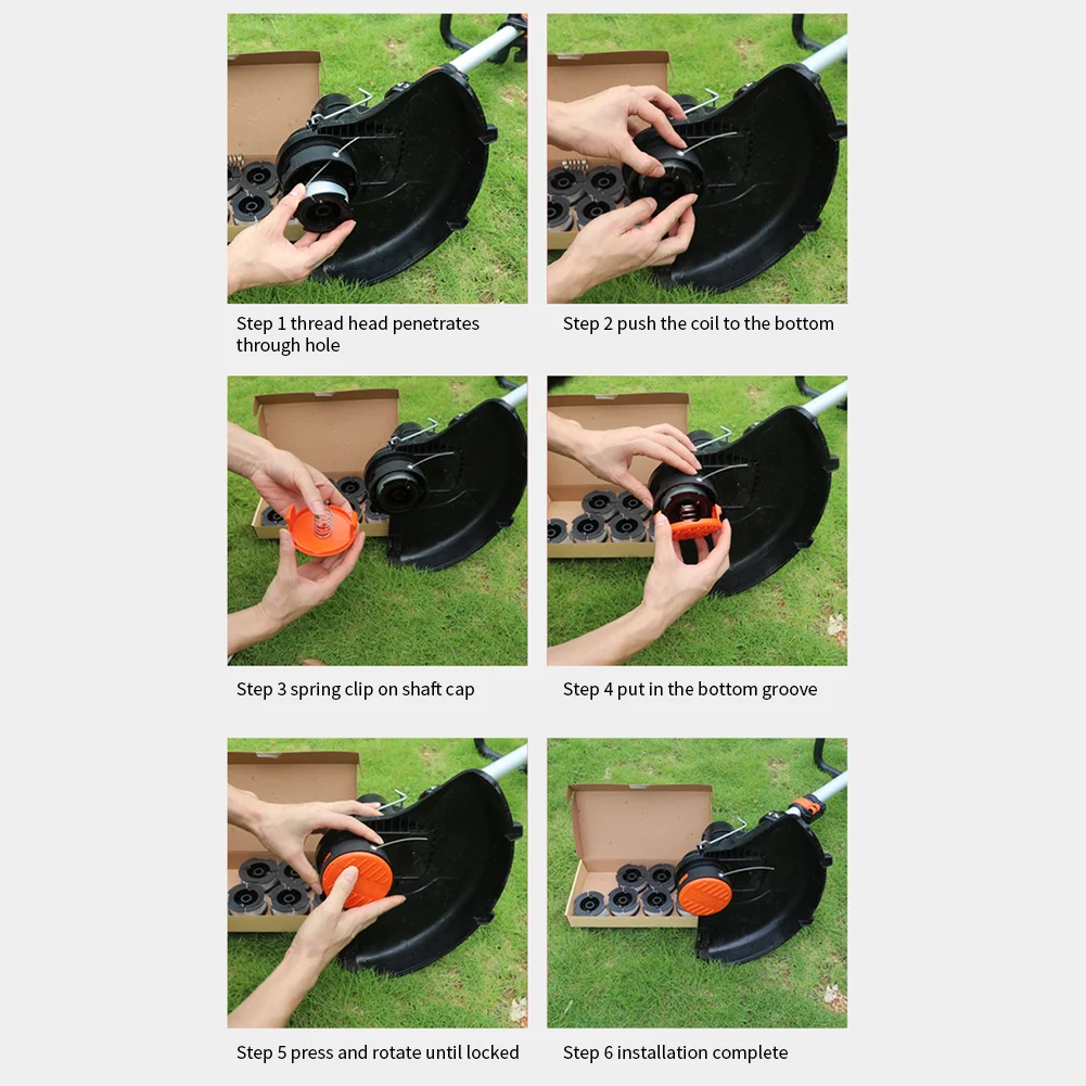 6 Rolls 30ft Replacement Spools Trimmer Line String AF-100 for Black Decker